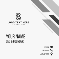 Professional Brand Swoosh Letter S Business Card Design