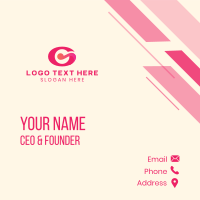 Pink Fancy Letter G Business Card Design