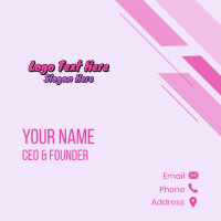 Purple Bubblegum Wordmark  Business Card Design