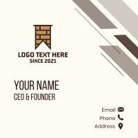 Brown Brick Flag Business Card Design