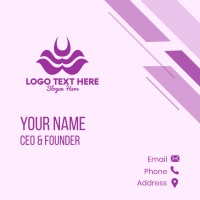 Purple Abstract Flower Business Card Design