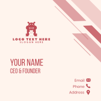 Wildlife Hippo Calf Business Card Design