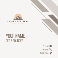 Mountain Hiking Tourist Business Card Design