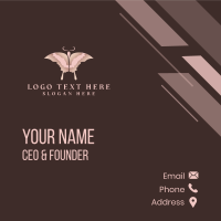 Woman Silhouette Butterfly Business Card Design