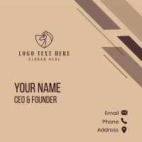 Luxury Horse Shield Business Card Design