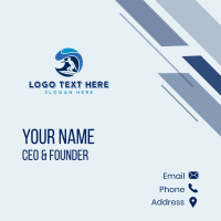 Ocean Surfing Sea Business Card Design