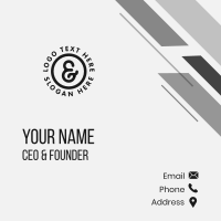 Black Hipster Ampersand Business Card Design