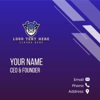 Viking Fighter Gaming Business Card Design