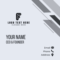 Professional Company Letter F Business Card Design