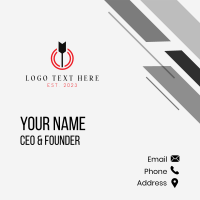 Dart Sport Emblem Business Card Design