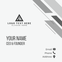 Triangle Business Letter M Business Card Design