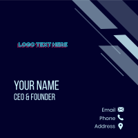 Glitch Neon Wordmark Business Card Design