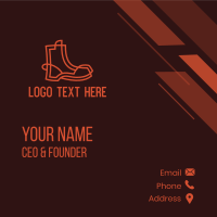 Red Boots Footwear Business Card Design