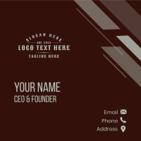 Rustic Rodeo Wordmark Business Card Design