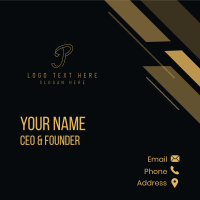 Minimalist Letter P Company Business Card Design