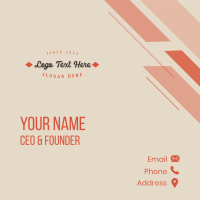 Hipster Apparel Clothing Business Card Design