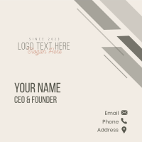 Fashion Boutique Signature Wordmark Business Card Design