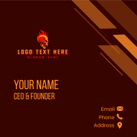 Angry Skull Fire Business Card Design