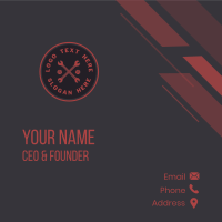 Mechanic Wrench Badge Business Card Design