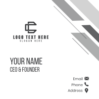 Geometric Automotive Letter C  Business Card Design