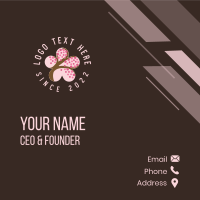 Cherry Blossom Flower Spa Business Card Design