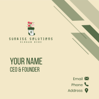 Christmas Festive Sock Business Card Design