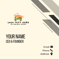 Hamburger Snack Food Delivery Business Card Design