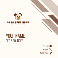 3D Bear Head  Business Card Design