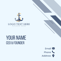 Anchor Rope Letter S  Business Card Design