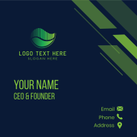 Gradient Tech Frequency Business Card Design