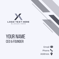 Business Tech Letter X Business Card Design