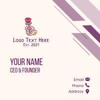 Rose Bud Hand  Business Card Design