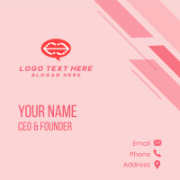 Romantic Lips Chat Business Card Design