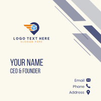 Box Wings Location Logistics Business Card Design