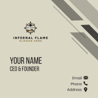 Airplane Compass Mountain Business Card Design