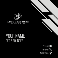 Javelin Athlete Lightning Business Card | BrandCrowd Business Card Maker