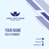 Crown Wing Turret Business Card Design