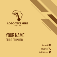 African Giraffe Business Card Design