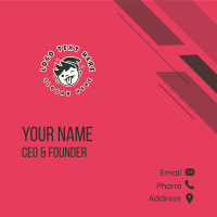 Cartoon Beanie Boy Business Card Design