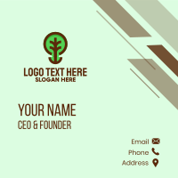 Modern Natural Tree  Business Card Design