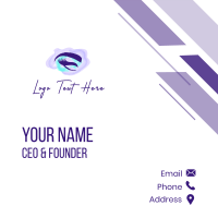 Feminine Eyelashes Cosmetics  Business Card Design