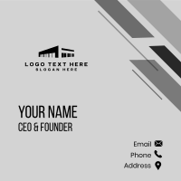 Industrial Warehouse Storage Business Card Design