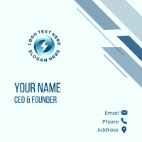 Electrical Bolt Letter O Business Card Design