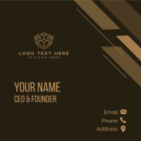 Heraldry Shield Lion Business Card Design