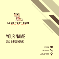 Beach Dog Sunglasses Business Card Design