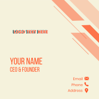 Creative Street Art Wordmark Business Card Design