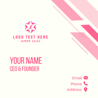 Festive Flower Letter Business Card Design