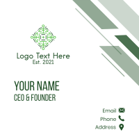 Green Maze Target  Business Card Design