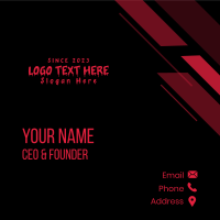 Scary Bloody Wordmark Business Card Design