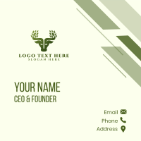 Natural Bull Leaf Business Card Design